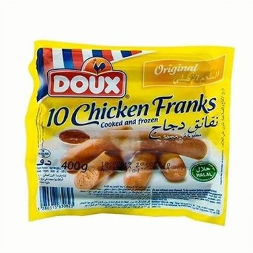 Doux Chicken Franks 400Gm-Orginal, 24 Pieces Per Carton